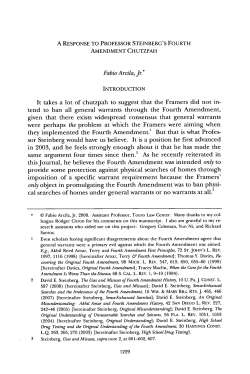 A Response to Professor Steinberg`s Fourth Amendment Chutzpah