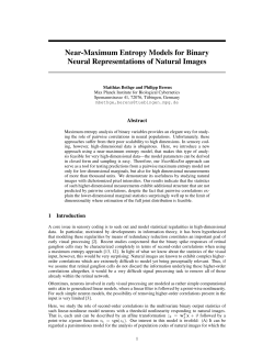 Near-Maximum Entropy Models for Binary Neural Representations