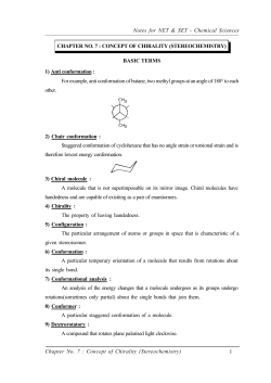 2) Stereochemistry Notes