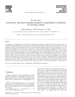 Locomotion and head scanning initiated by hypothalamic