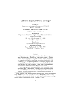 Oblivious Signature-Based Envelope