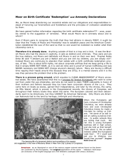 Moor On Birth Certificate Redemption