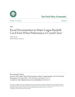 Racial Discrimination in Major League Baseball