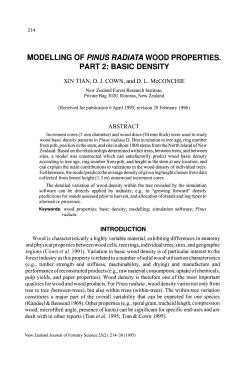 modelling of pinus radiata wood properties. part 2: basic density