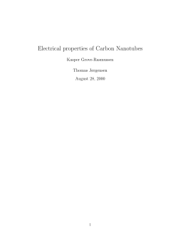 Electrical properties of Carbon Nanotubes