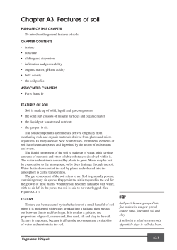 Features of soil