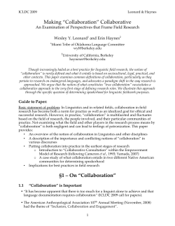 ICLDC-2009-handout-Making Collaboration