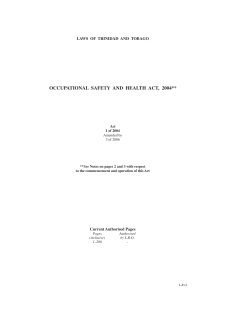 The OSHA Act of 2004 as amended