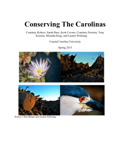 Conserving The Carolinas - Coastal Carolina University