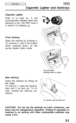 Cigarette Lighter and Ashtrays