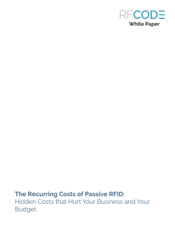 The Recurring Costs of Passive RFID