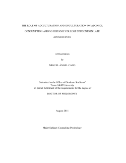 THE ROLE OF ACCULTURATION AND ENCULTURATION ON