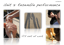 Unit 3: Ensemble performance