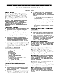 Alcohol, Drinking Smart