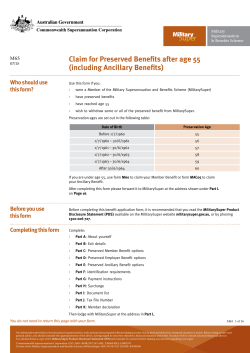 Claim for preserved benefits after age 55 (including