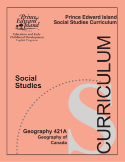 GEO421A - Geography of Canada