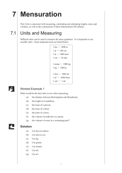 7 Mensuration