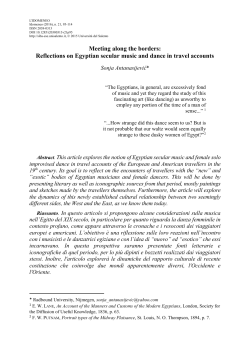 Meeting along the borders: Reflections on Egyptian secular music