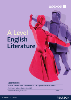 A level Issue 3. First assessment Summer 2017 | PDF 3.6