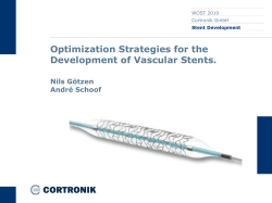 Optimization Strategies for the Development of Vascular Stents.