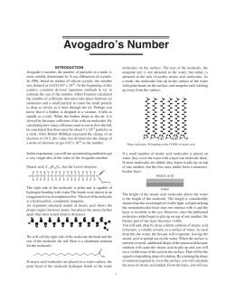 Avogadro`s Number