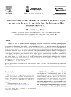 Spatial macrozoobenthic distribution patterns in relation to major