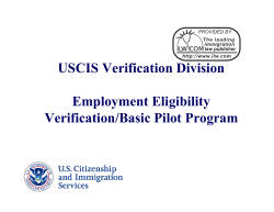 Employment Eligibility Verification/Basic Pilot Program