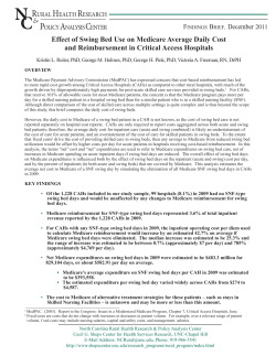 Effect of Swing Bed Use on Medicare Average Daily Cost and