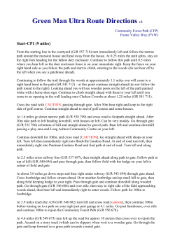 Directions - The Green Man Ultra