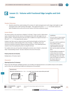 Lesson 11: Volume with Fractional Edge Lengths and Unit Cubes