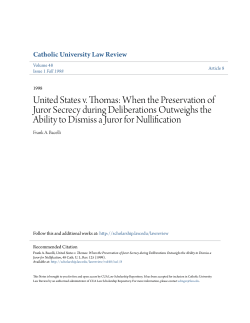 United States v. Thomas - CUA Law Scholarship Repository