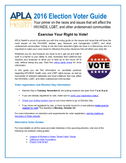 2016 Election Voter Guide