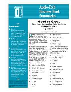 Good to Great