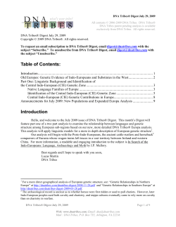 Old Europes: Genetic Evidence of Indo-Europeans and
