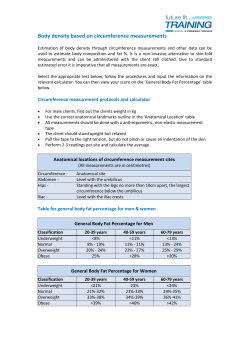 Body density based on circumference