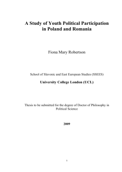A study of youth political participation in Poland