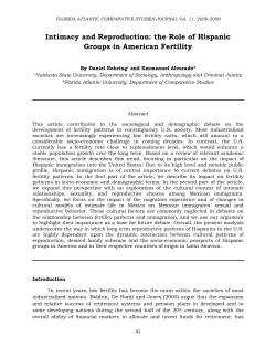 Intimacy and Reproduction - Florida Atlantic University