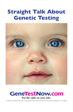 Straight Talk About Genetic Testing