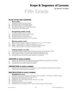 Fifth Grade - Excel Math