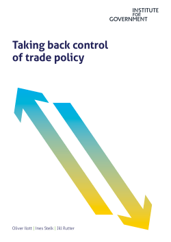 Taking back control of trade policy