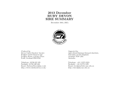2013 December RUBY DEVON SIRE SUMMARY