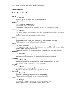 Senior Word List - Point Clare Public School