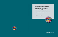 Bringing the Biodiversity of Ecuador to Spanish Immersion Classrooms