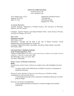 CV - Department of Political Science