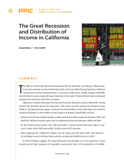 The Great Recession and Distribution of Income in California