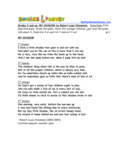 My Shadow by Robert Louis Stevenson