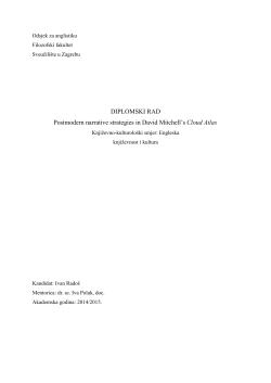 DIPLOMSKI RAD Postmodern narrative strategies in David Mitchell`s