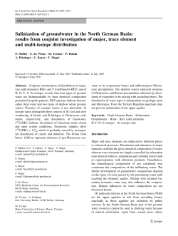 Salinization of groundwater in the North German Basin: results from