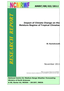Impact of climate change on the moisture regime of tropical climates