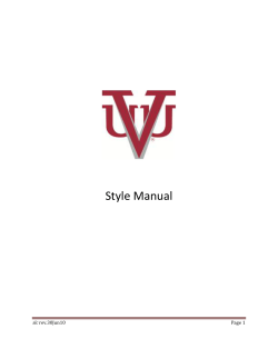 Style Manual - Virginia Union University